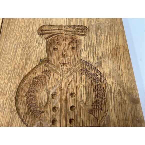 WOOD MOLD Cookie Speculaas Springerle Wooden HAND CARVED Man Woman Primitive - Picture 14 of 16